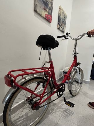 Bicicleta plegable roja