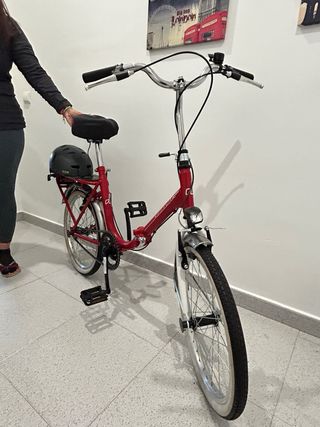 Bicicleta plegable roja