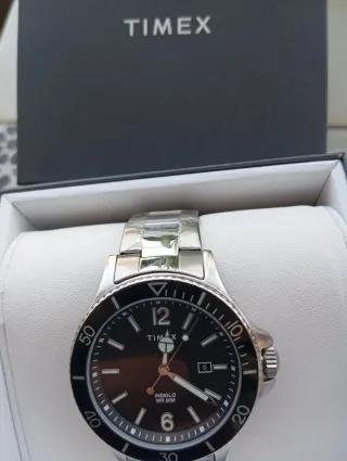 Orologio Timex Uomo Nero e Argento