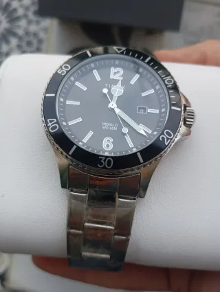 Orologio Timex Uomo Nero e Argento