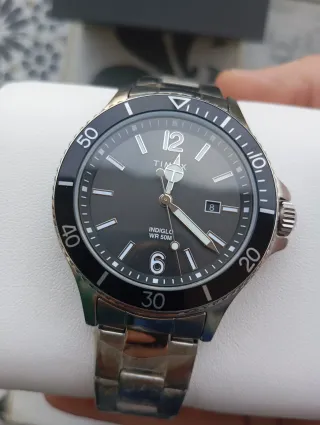 Orologio Timex Uomo Nero e Argento