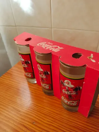 Set 3 Vasos Coca-Cola Papá Noel