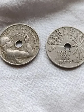 Lote 8 monedas españolas 1925-1963