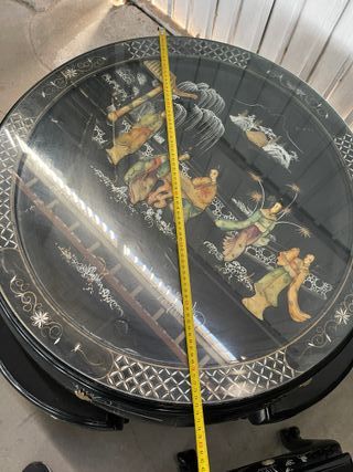 Mesa de centro con 4 taburetes RESTAURADA