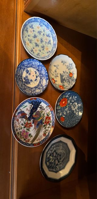Juego de 6 platos decorativos