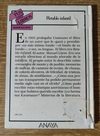 Retablo infantil y otras estampas (1992) M. Llano