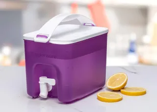 Dispenser Tupperware Viola e Bianco da 3.1lt