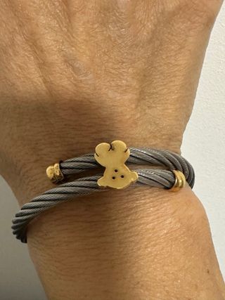 Pulsera de Oso Oro 18k y Acero.