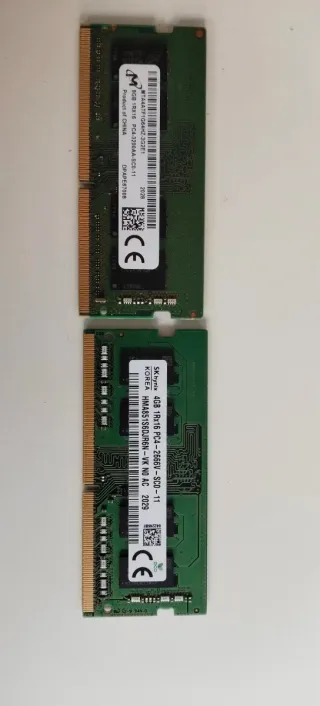 2 Memorias RAM DDR4 SODIMM 8GB+4GB