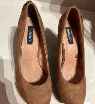 Zapatos miMao tacón plataforma flecos