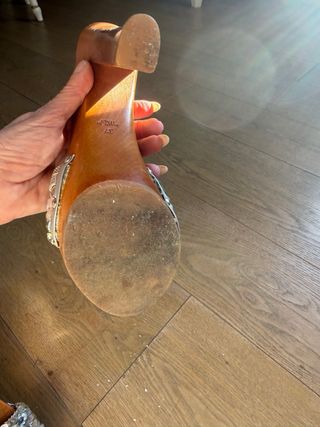 Zoccoli artigianali tacco 10 legno