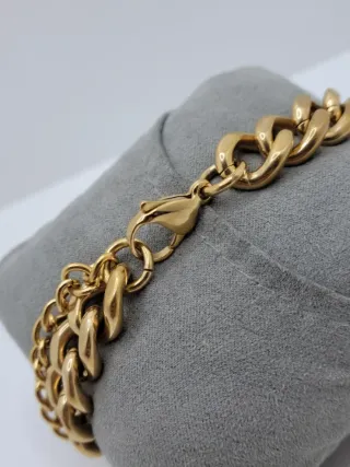 Pulsera Cubana con Corona y Circonitas