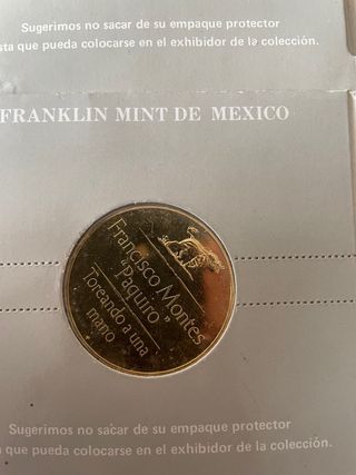 6 Medallas Taurinas Baño Oro Franklin Mint