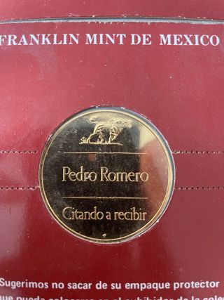 6 Medallas Taurinas Baño Oro Franklin Mint