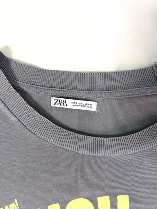 Camiseta Zara Crunch Doughnuts gris
