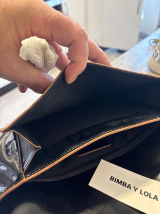 Bolso de mano Bimba y Lola negro medidas 31,5 x19