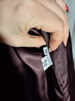 Cappotto donna lana vergine collo bordeaux