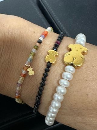 Pulsera Tous Oro 18k Multicolor Elástica