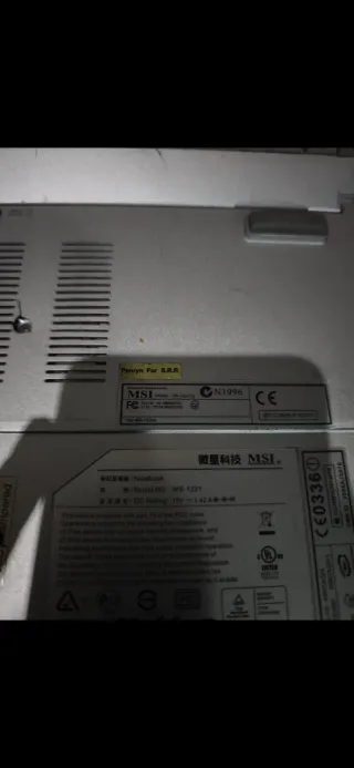 MSI 1221 Portátil Plata/Blanco