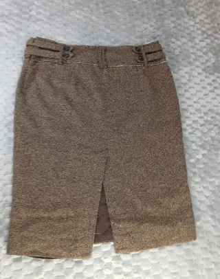 Falda Lápiz Zara Tweed Talla XL