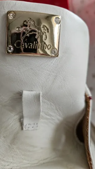 Deportivas Cavalinho Blancas y Doradas/rojo granat