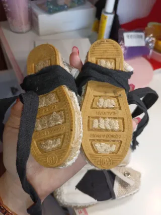 Zapatos Fallero Niño Beige/Negro Talla 18/19