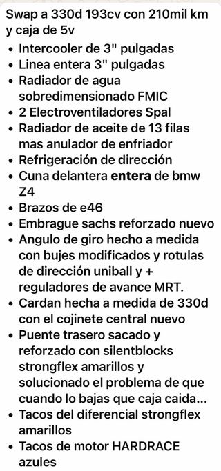 BMW 330d e36 M57 ACEPTO CAMBIO