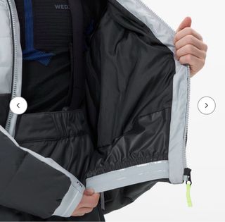 Chaqueta esquí niño Wedze gris y negro T14