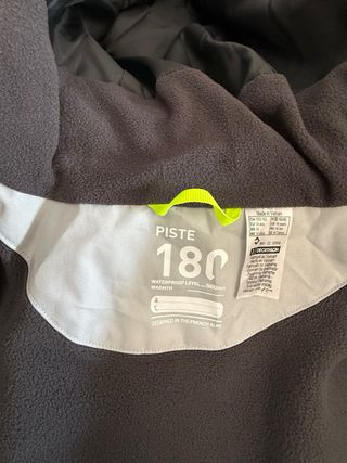 Chaqueta esquí niño Wedze gris y negro T14