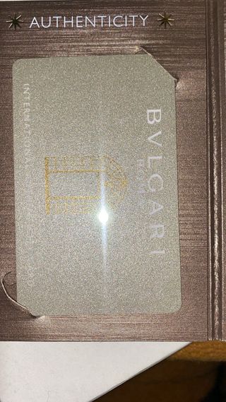 Certificado Bulgari