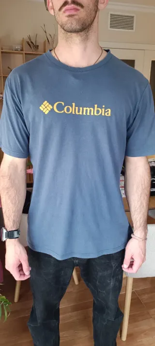 Camiseta Columbia Hombre Azul Talla L