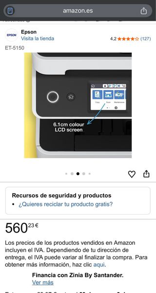 Impresora Epson EcoTank ET-5150