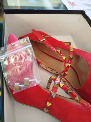 Scarpe tacco rosse Liu Jo con borchie
