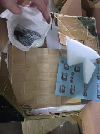 Estantería Giratoria 5 Cubos Madera