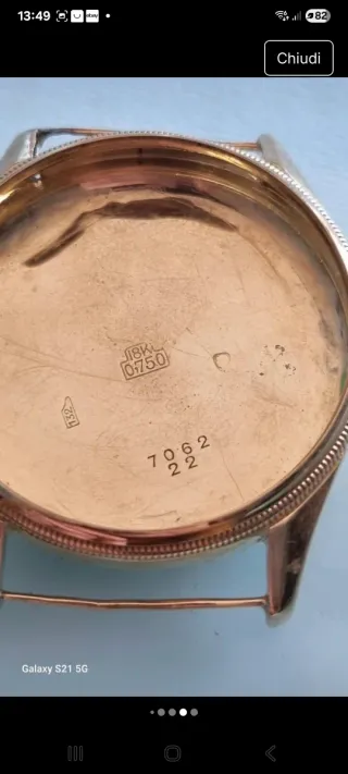 Cassa Landeron hahn oro 750 18kt