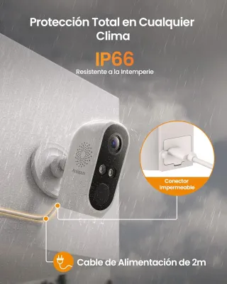 Cámara Vigilancia Anlapus 2K 3MP WiFi Exterior