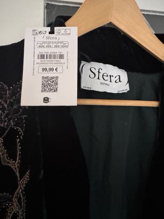 Kimono corto terciopelo bordado