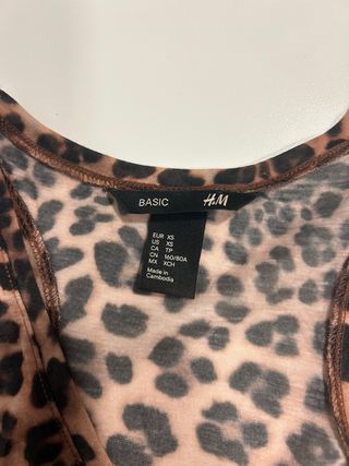 Camiseta H&M Leopardo Talla XS