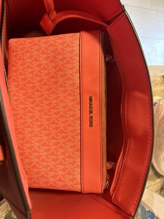 Bolso Michael Kors Rosa y Dorado 30x40