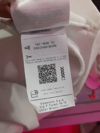 Maglietta Valentino V Blu e Bianca