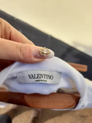 Maglietta Valentino V Blu e Bianca