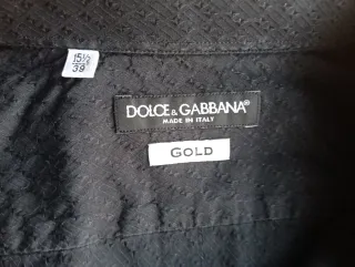 Camicia Dolce & Gabbana Nera TG M Nido d'ape