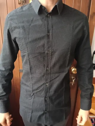 Camicia Dolce & Gabbana Nera TG M Nido d'ape