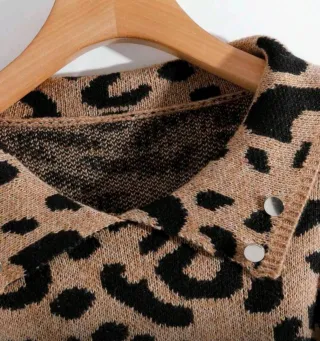 Jersey estampado leopardo talla grande