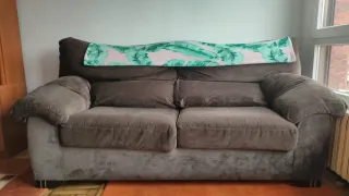 Sofá de 2 plazas marrón