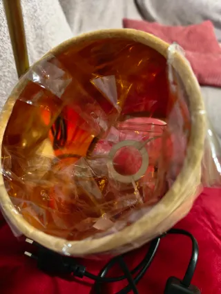 Lámpara de mesa 34cm pantalla terciopelo