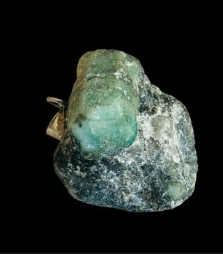 Colgante Esmeralda Bruta Colombia Plata