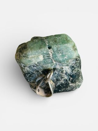 Colgante Esmeralda Bruta Colombia Plata