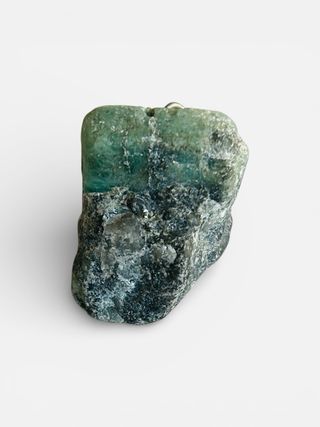Colgante Esmeralda Bruta Colombia Plata