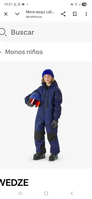 Mono esquí niño Decathlon sin estrenar 8/9